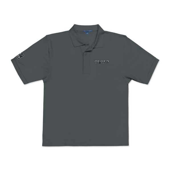 Degen Embroidered Polo - Grey - Image 5