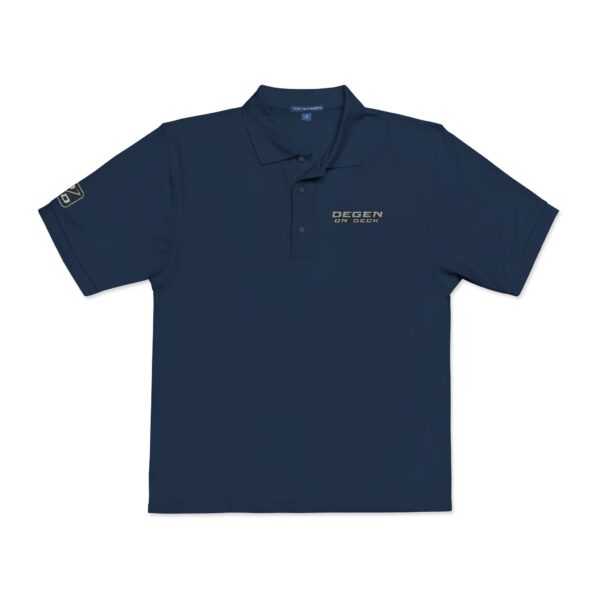 Degen Embroidered Polo - Grey - Image 6
