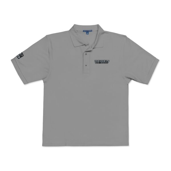Degen Embroidered Polo - Grey - Image 3